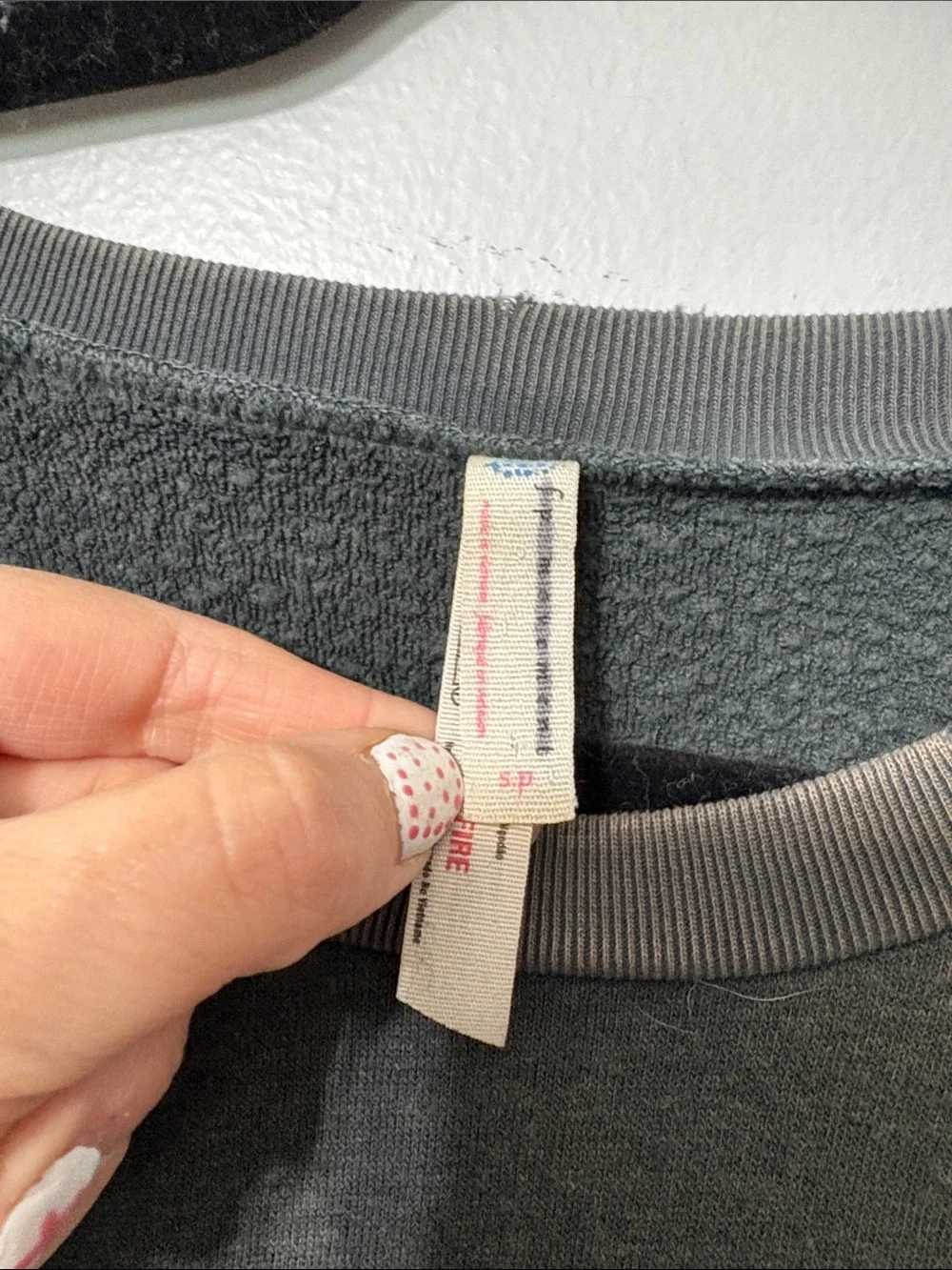 Free People Think Free Gray Graphic Pullover Sweatshirt Top S - Picture 3 of 4